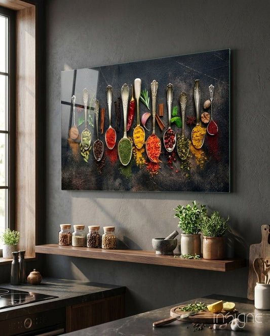 Spices Glass Wall Art